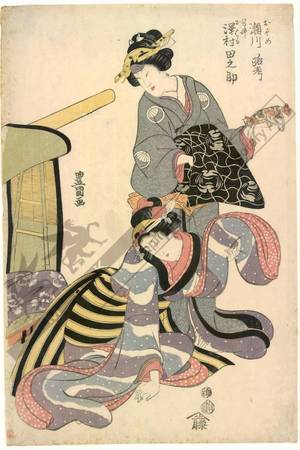 Utagawa Toyokuni I: Segawa Roko as Osome and Sawamura Tanosuke as Oharu - Austrian Museum of Applied Arts