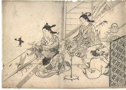 Nishikawa Sukenobu: Shadow-play (title not original) - Austrian Museum of Applied Arts