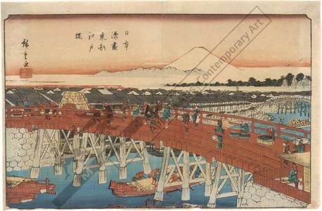 Utagawa Hiroshige: Edo-Bridge in the eastern capital - Austrian Museum of Applied Arts