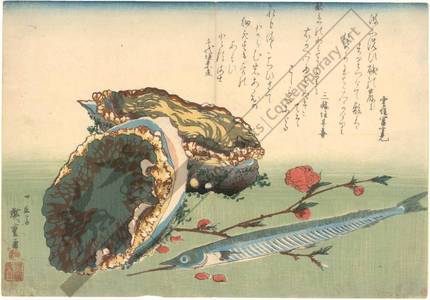 Utagawa Hiroshige: Abalone and Snake Fish (title not original) - Austrian Museum of Applied Arts