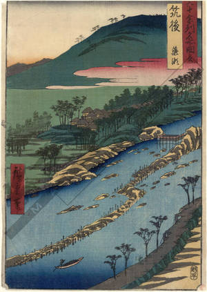 Utagawa Hiroshige: Province of Chikugo: Yanagase - Austrian Museum of Applied Arts