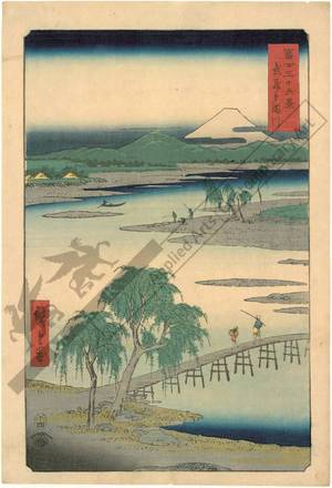 歌川広重: Tama river in the province of Musashi - Austrian Museum of Applied Arts