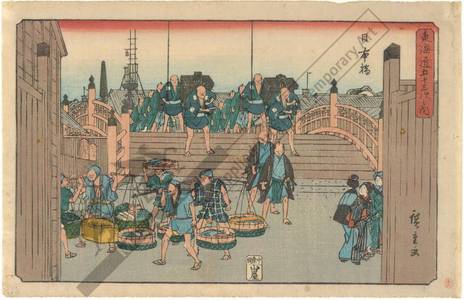 歌川広重: Nihon-Bridge (start, print 1) - Austrian Museum of Applied Arts
