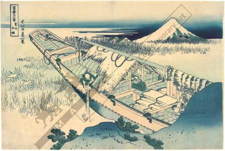 Katsushika Hokusai: Ushibori in the province of Hitachi - Austrian Museum of Applied Arts