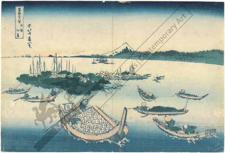 葛飾北斎: Tsukuda Island in the province of Musashi - Austrian Museum of Applied Arts