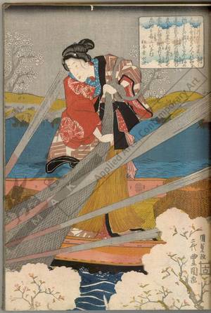 Utagawa Kunisada: The origin of the Sansha near the Miyako river - Austrian Museum of Applied Arts