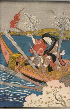 Utagawa Kunisada: The origin of the Sansha near the Miyako river - Austrian Museum of Applied Arts