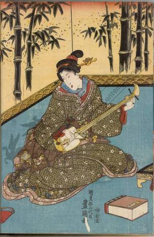 Utagawa Kunisada: Three tunes of elegant women - Austrian Museum of Applied Arts