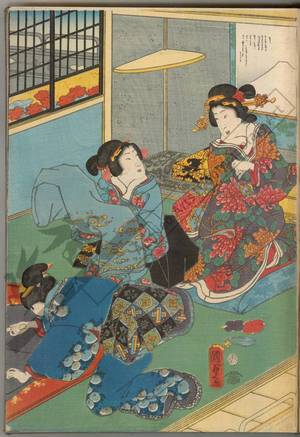 Utagawa Kunisada II: A truly happy meeting at Akashi - Austrian Museum of Applied Arts