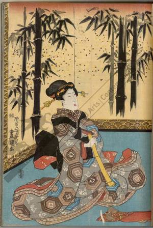 Utagawa Kunisada: Three tunes of elegant women - Austrian Museum of Applied Arts