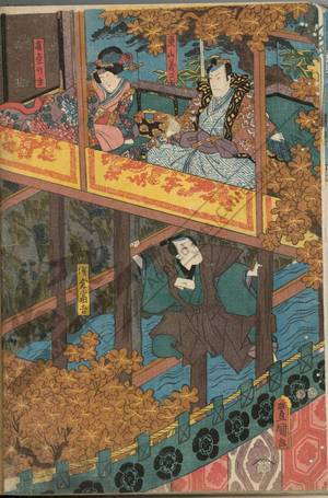 歌川国貞: Kabuki scene (title not original) - Austrian Museum of Applied Arts