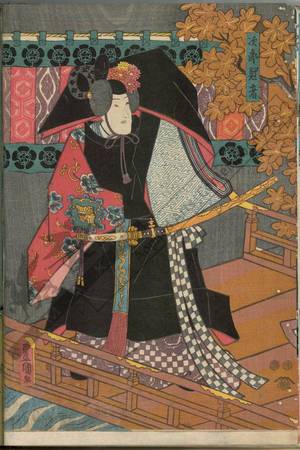 歌川国貞: Kabuki scene (title not original) - Austrian Museum of Applied Arts