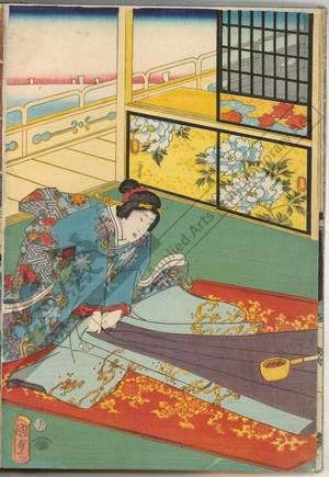 Utagawa Kunisada II: A truly happy meeting at Akashi - Austrian Museum of Applied Arts
