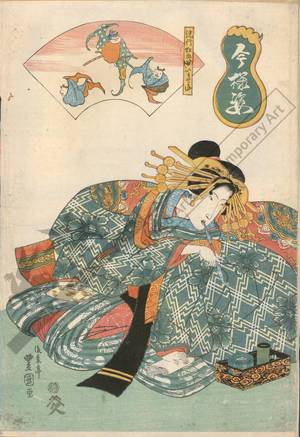 歌川豊重: Popular comic pictures: The kabuki play “Imoseyama” - Austrian Museum of Applied Arts