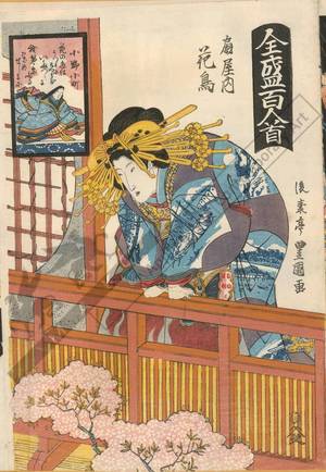 Utagawa Toyoshige: Courtesan Hanadori from the Ogi house - Austrian Museum of Applied Arts