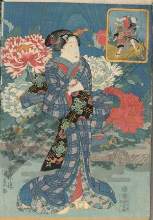 Utagawa Kunisada, 歌川国貞 (Utagawa Kunisada I)による浮世絵「Comparision of beautiful women with five famous bandit heroes (title not original)」