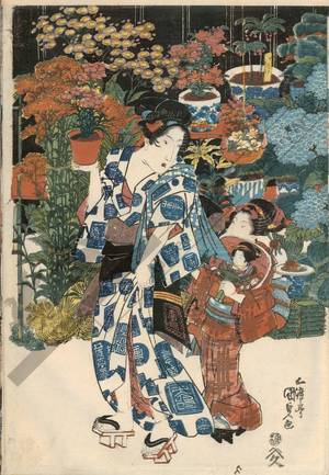 Utagawa Kunisada: View of the temple festival’s day - Austrian Museum of Applied Arts