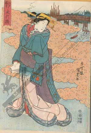 Utagawa Kunisada: Eitai bridge - Austrian Museum of Applied Arts