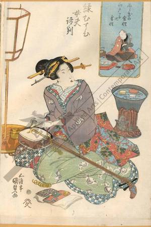 Utagawa Kunisada: Element metal - Citizen of Edo and temperament - Austrian Museum of Applied Arts