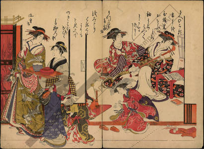 Kitao Masanobu: Courtesans Azumaya and Kokonoe from the Matsugane house - Austrian Museum of Applied Arts