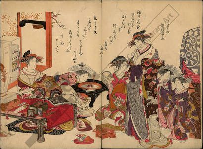 Kitao Masanobu: Courtesans Hinazuru and Chosan from the Choji house - Austrian Museum of Applied Arts