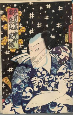 Utagawa Kunisada: Nakamura Shikan as Kaminari Shokuro - Austrian Museum of Applied Arts