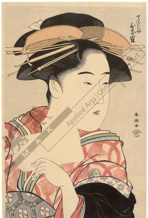 勝川春潮: Courtesan Hinazuru from the Choji house - Austrian Museum of Applied Arts