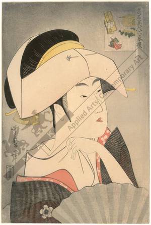 Kitagawa Utamaro: Geisha Tomimoto Toyohina (title not original) - Austrian Museum of Applied Arts