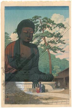 川瀬巴水: Great buddha at Kamakura - Austrian Museum of Applied Arts