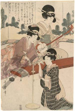 Kitagawa Utamaro: Women making music (title not original) - Austrian Museum of Applied Arts