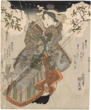 Utagawa Kunisada: Actor Iwai Kumesaburo (title not original) - Austrian Museum of Applied Arts