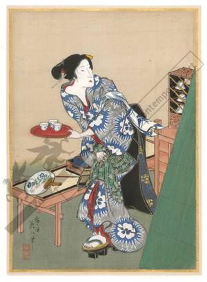 Seisai Eiichi: Teahouse girl (title not original) - Austrian Museum of Applied Arts