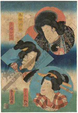 Utagawa Kunisada: Kijin Omatsu, Mishima Osen and Danshichi Shima’s wife Okaji - Austrian Museum of Applied Arts