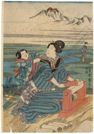 Utagawa Kuniyoshi: Tama river of Toi in the province of Settsu - Austrian Museum of Applied Arts