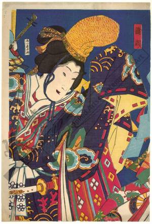 Toyohara Kunichika: Shirabyoshi dancer (title not original) - Austrian Museum of Applied Arts