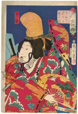 豊原国周: Shirabyoshi dancer (title not original) - Austrian Museum of Applied Arts