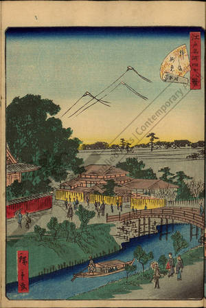Utagawa Hiroshige II: Number 23: The Myoken Shrine at Yanagishima - Austrian Museum of Applied Arts