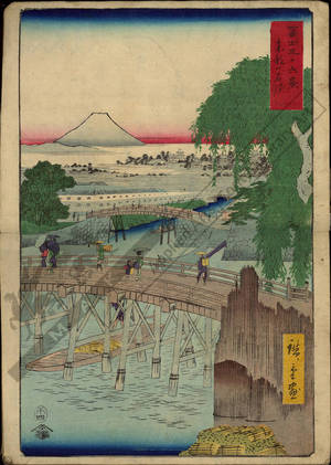 Utagawa Hiroshige: Ichikoku bridge in the eastern capital - Austrian Museum of Applied Arts
