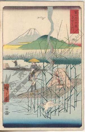 Utagawa Hiroshige: Sagami river - Austrian Museum of Applied Arts