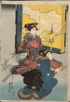 Utagawa Kuniyoshi: A bride changing her dress - Austrian Museum of Applied Arts