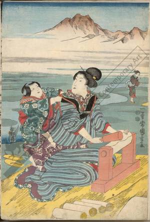 Utagawa Kuniyoshi: Tama river of Toi in the province of Settsu - Austrian Museum of Applied Arts