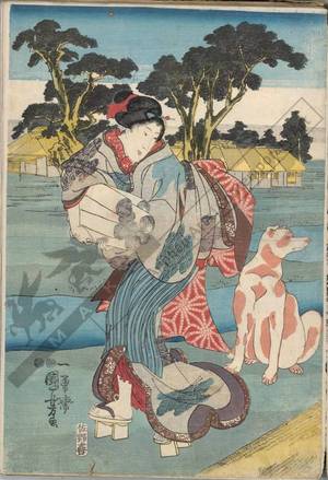 Utagawa Kuniyoshi: Tama river of Toi in the province of Settsu - Austrian Museum of Applied Arts