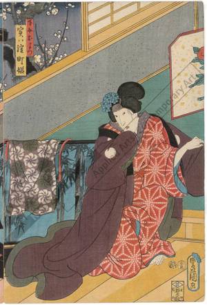 Utagawa Kunisada: The maidservant Omatsu being really Yodomachi-hime - Austrian Museum of Applied Arts