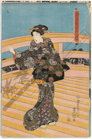 Utagawa Kunisada: Azuma bridge - Austrian Museum of Applied Arts