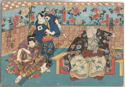 Utagawa Kunisada: Kiichi Hogen, Kisanta and Ushiwakamaru - Austrian Museum of Applied Arts