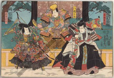 Utagawa Kunisada: Abe no Sadato, Hachiman Taro and Abe no Muneto - Austrian Museum of Applied Arts