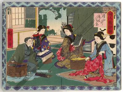 Utagawa Hiroshige III: Sewing - Austrian Museum of Applied Arts