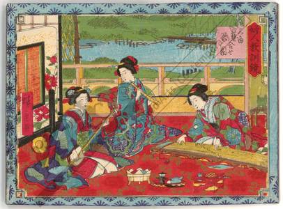 Utagawa Hiroshige III: Playing music with three instruments - Austrian Museum of Applied Arts