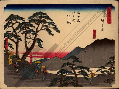Utagawa Hiroshige: Print 25: Nissaka (Station 25) - Austrian Museum of Applied Arts