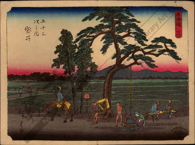 Utagawa Hiroshige: Print 27: Fukuroi (Station 27) - Austrian Museum of Applied Arts